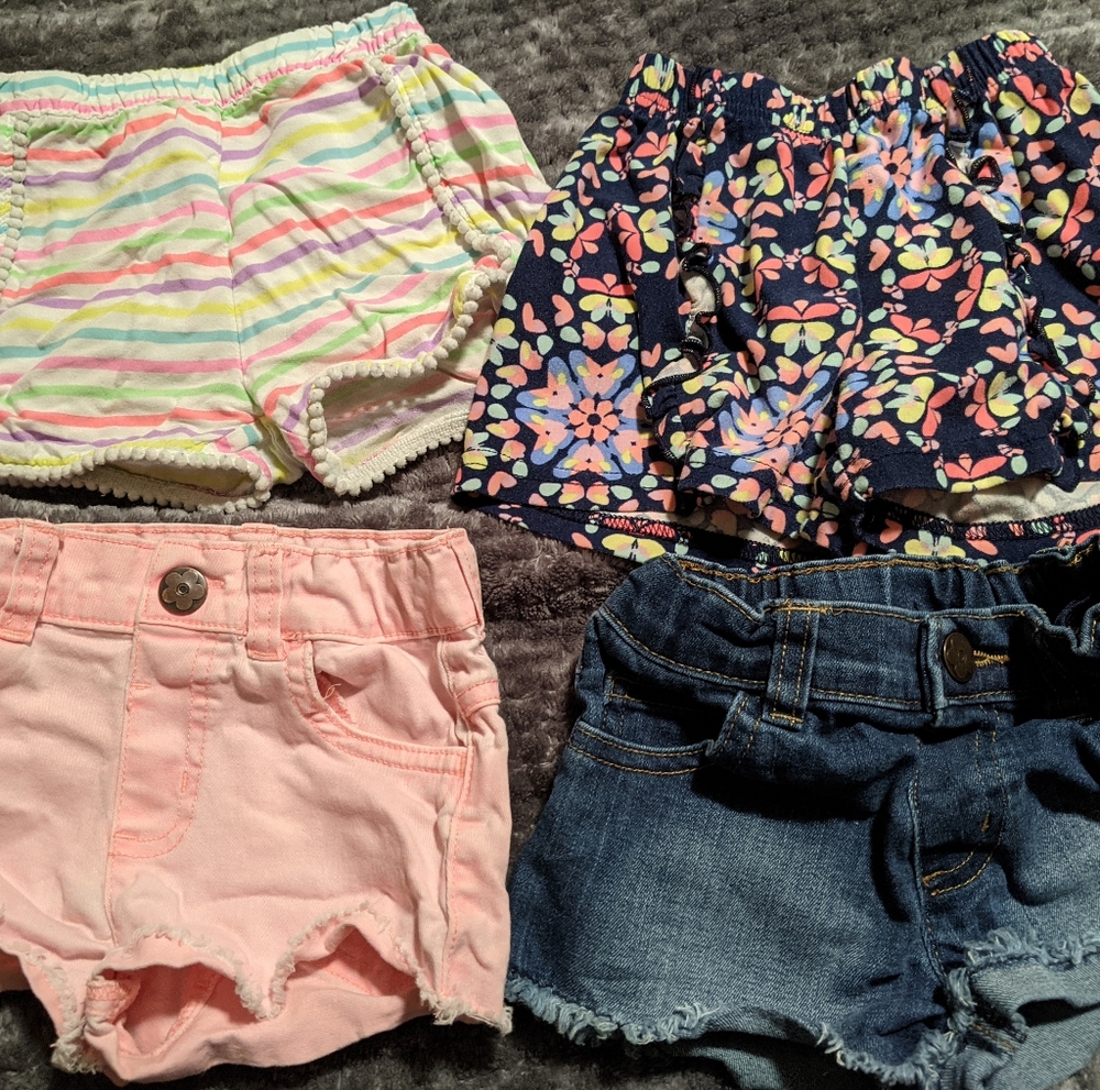 4 for $10 toddler girl shorts bundle